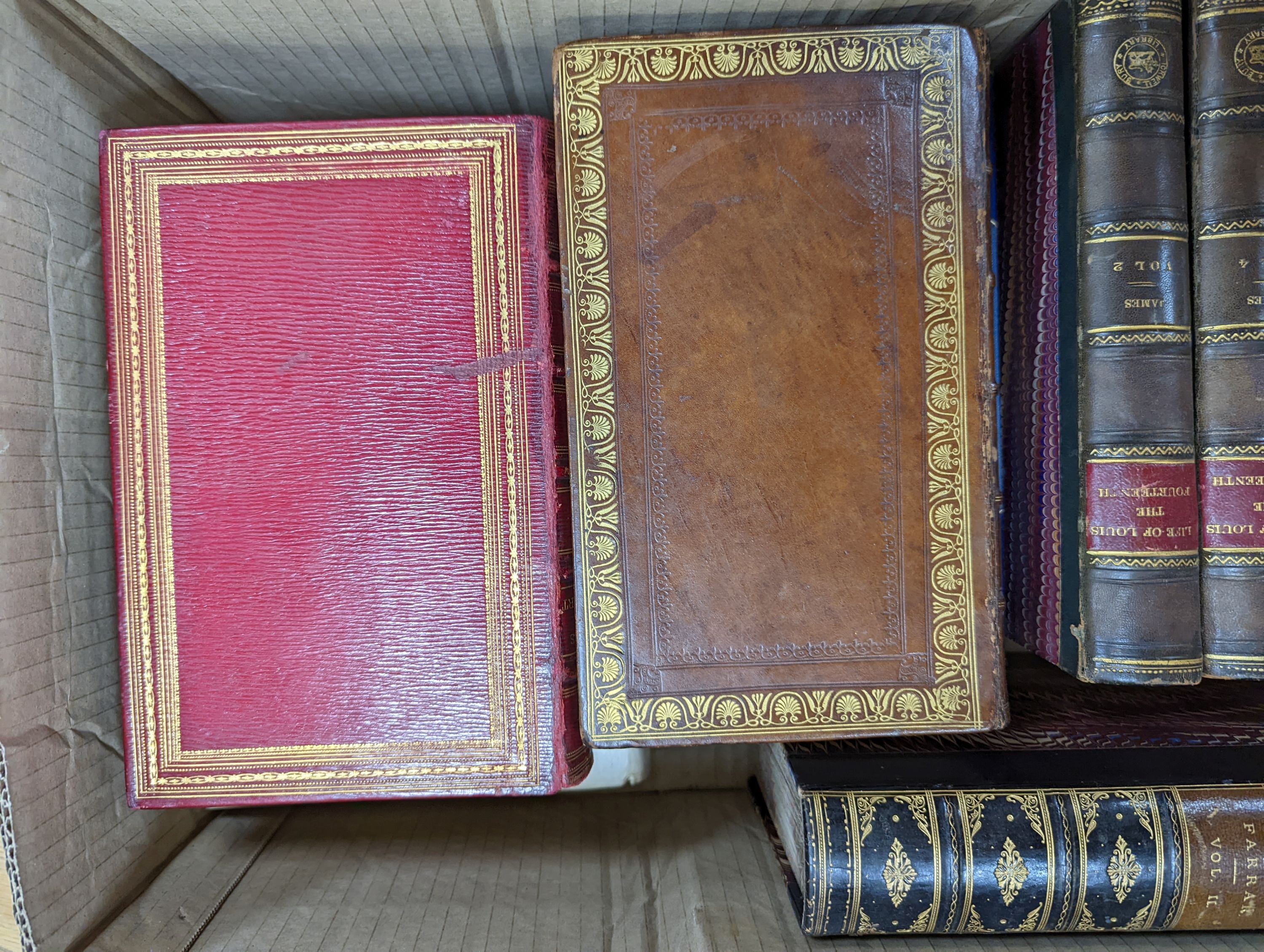 Bindings - Quarto and Octavo Volumes - various leathers and styles, 19th and 20th century (13 in total)
